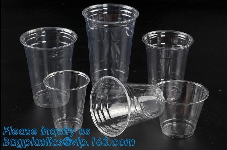 De elegante Vorm die Enige de Muur Plastic Kop drinken van Straw Promotional Cups With Straws, het dubbele plastiek van de muurdouane vormt geen min tot een kom