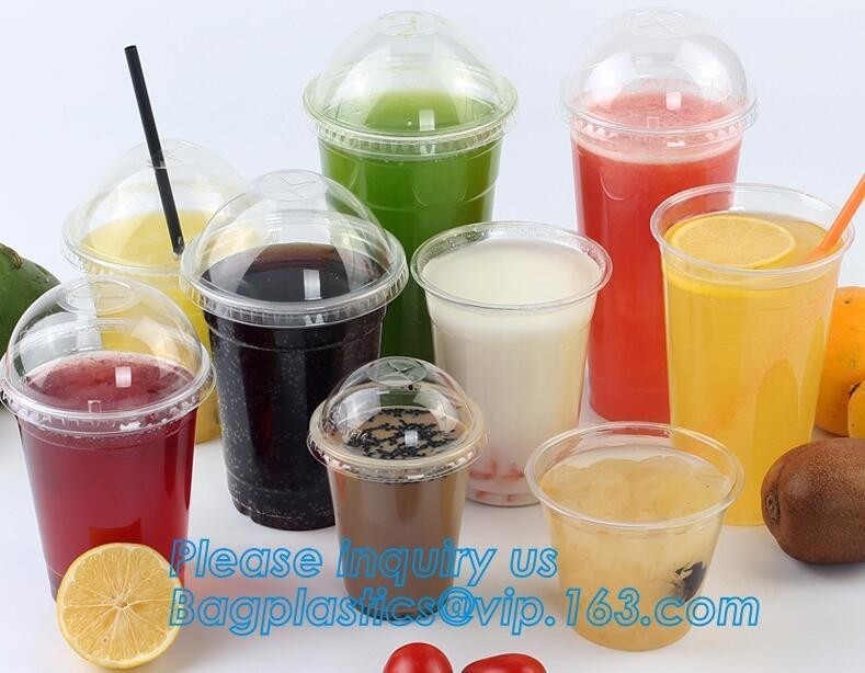 600ml HUISDIEREN plastic kop met deksel voor sap, van de drank transparante biodegradebale van de Voedselrang 12oz 375ml koude het HUISDIEREN beschikbare plas