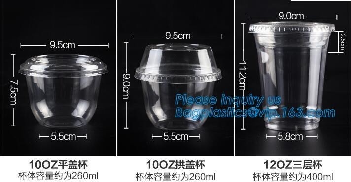 de douane pp vormt de plastic koppen van 22oz700ml met deksels600ml 20oz beschikbare plastic kop tot een kom, Gekleurd Beschikbaar de Kopplastiek van Pp 12oz