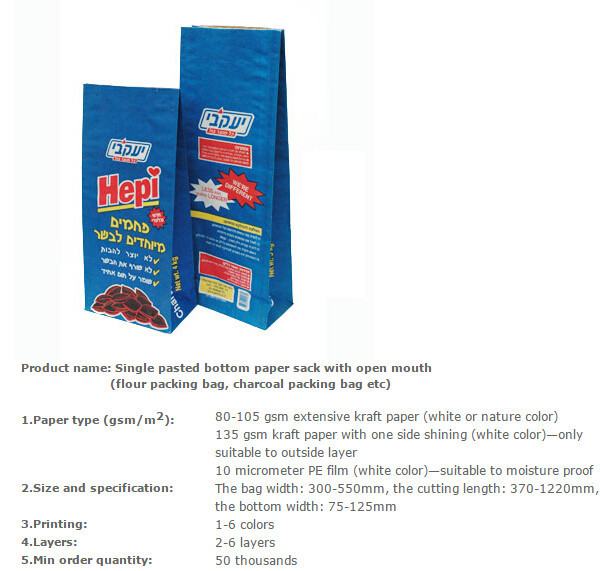 kies gekleefde bodemdocument zak, dierlijke het document van de zaadverpakking zak, gekleefde bodemzak met klep, cementzak, concrete zakken uit
