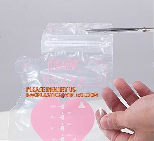 De aangepaste beschikbare plastic ijskast van de babymoedermelk koelde de zak van de opslagverpakking, de zak mil van de moedermelkopslag