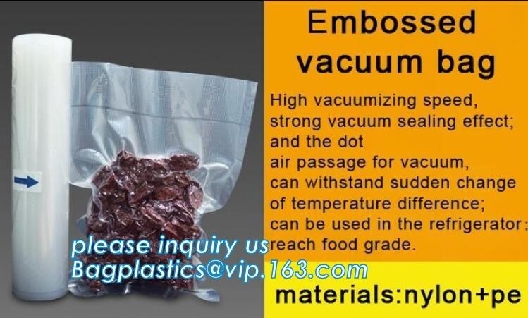 Het in reliëf maken maakte de Plastic Vacuüm van de de Vacuümverzegelingsopslag van het Verpakkingszak In reliëf gemaakte Voedsel van de Zakbroodjes de Keuken Vacuümopslag hij in reliëf