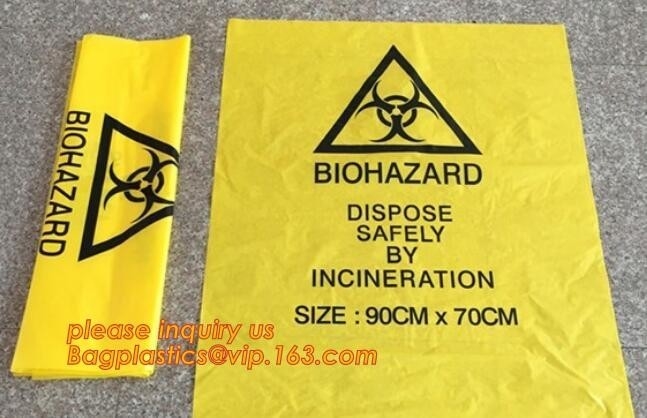 de plastic zak van het biohazard medische afval, Biohazard-Zakken, Medische Afvalzakken, Klinisch Afval doet LDPE medische plastic Zip lockkk in zakken