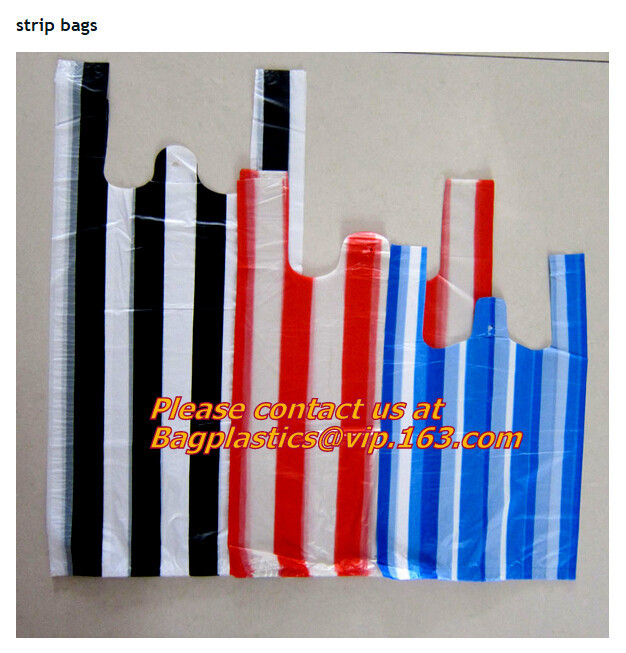 Voeren de t-shirt plastic zakken de markt naar van de V.S. uit, Japan, Singapore met goedkope prijs, HDPE T-shirt