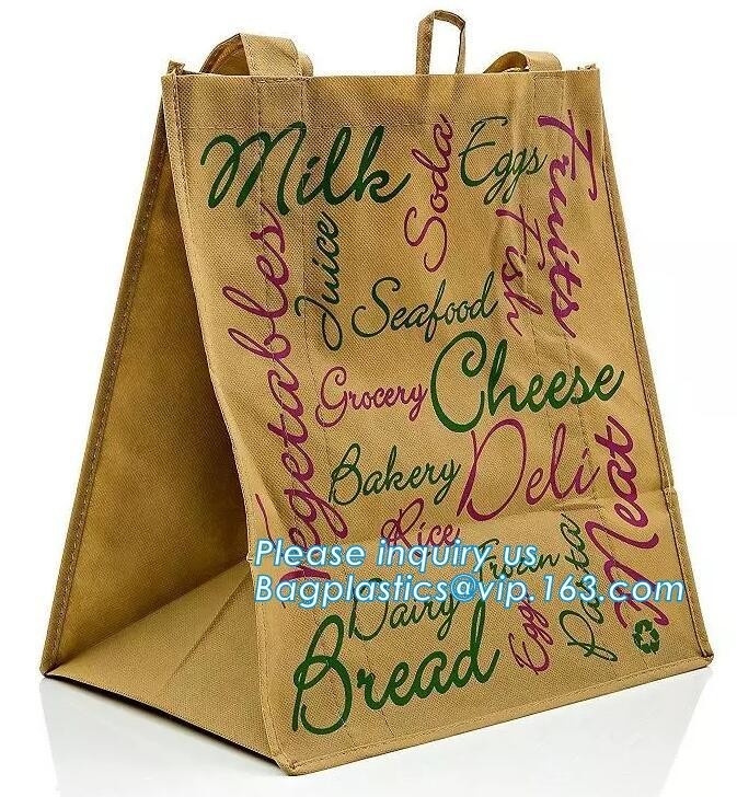 Het rekupereerbare Promotiedier drukte Logo Laminated Non Woven Bag voor Supermarkt, Chinese leveranciersdouane gedrukte sho