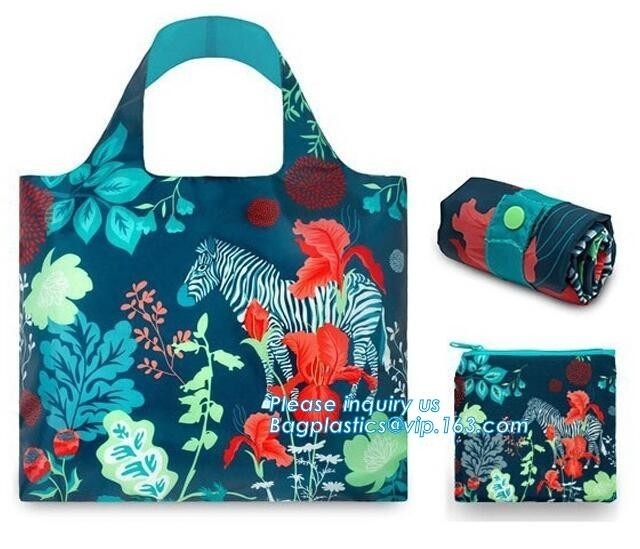 De kleuren dierlijke totalisator van de fabrieksprijs recycleerde de witte het winkelen douane in het groot vouwbare polyesterzak, Drawstring-Rugzak/Prom