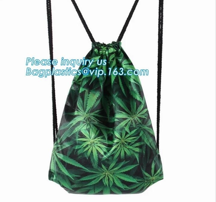 De gerecycleerde vouwbare polyesterzak, Douaneembleem drukte van de de polyesterdruk van de basketbalrugzak 210D drawstring de zakbagease