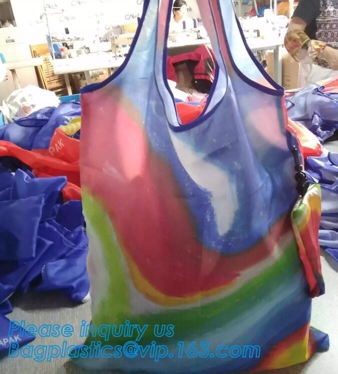 In het groot Goedkope van de het embleem waterdichte polyester van de prijs kleine manier kleurrijke aangepaste nylon drawstring de Rugzakzak, Sport