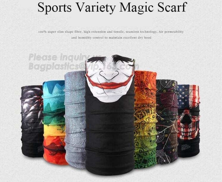 De Magische Sjaal van de sportenverscheidenheid, de Populairste Hoofd van de de Douanehals van het Omslag Magische Masker Buis Bandana, Promotie Multifunctionele Douane