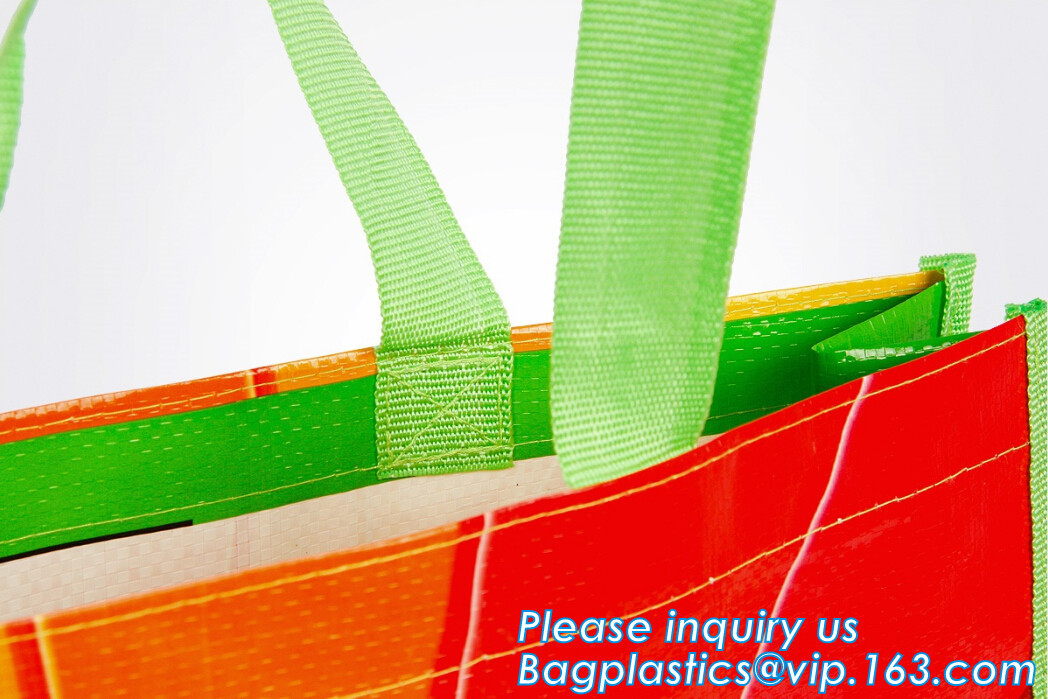 Eco Vriendschappelijk Tote Shopping Carry Fabric pp lamineerde Rekupereerbare Geweven Zak, Douane het Vouwbare Winkelen niet Geweven Kringlooppp