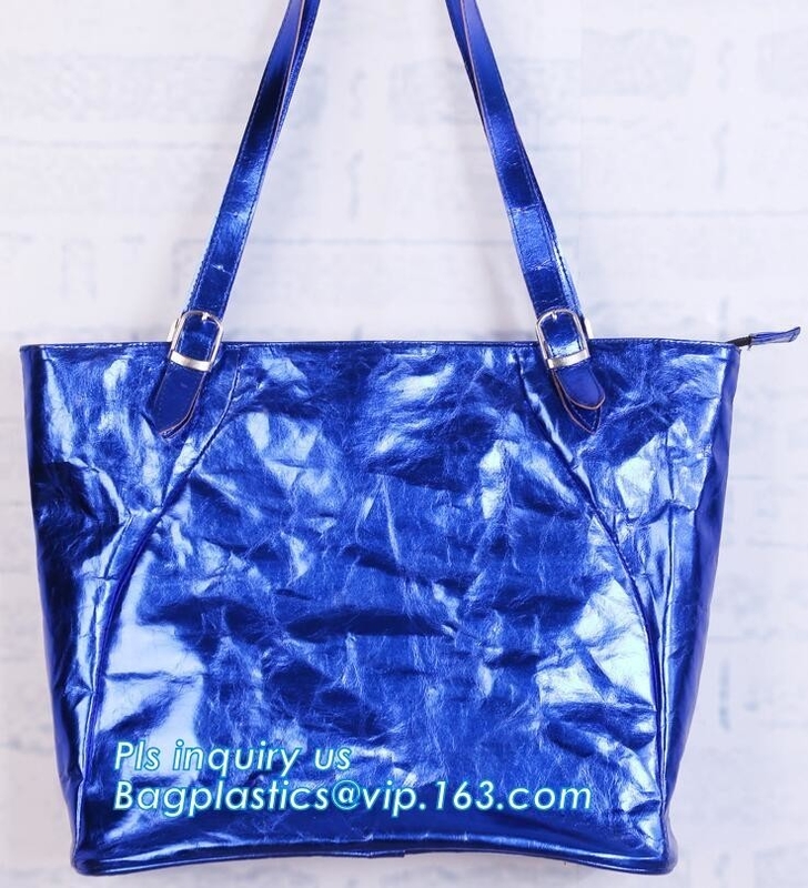 tyvek de zakvrouwen van de handtastotalisator, die Tyvek-Zak, de Wijn Tote Bag Wholesale, washnable document zak waterdichte winkel vouwen van Canvastyvek
