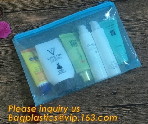 Approval EVA PVC Cosmetic Bag For Women Zipper Waterproof Airline Makeup Travel Organizer Toiletry Bag bagease package