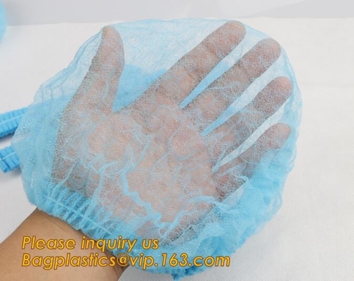 Non Woven Clean Room Products medical Disposable Surgical Bouffant Cap 21" 24",Dustproof For Restaurant Medical Surgical