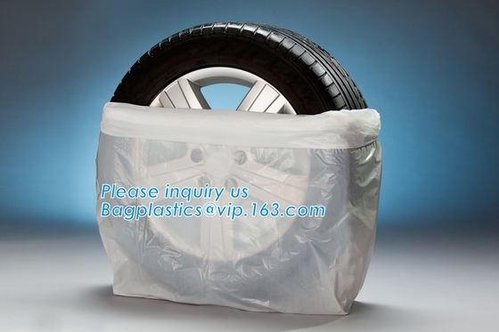 Heavy Duty Wheel Masker Tire Storage Bag , Disposable Tyre Bag On Roll Tire Storage